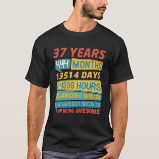 T-shirt Awesome 37 Years Old Limited Edition Vintage 37Th