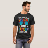 T-shirt Awesome 6th Grader Cool Back To School Students' A (Devant entier)