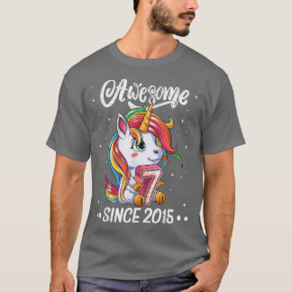 T-shirt Awesome 7th Birthday Unicorn 7 Years old Girl Bday