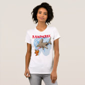 T-shirt Awesome Aarshark attraper un poisson. (Devant entier)