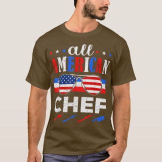 T-shirt Awesome All American Chef USA Patriotic 4 Juil