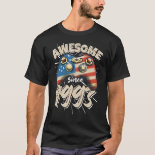 T-shirt Awesome Américain Gamer depuis 1993 Boys Girls USA