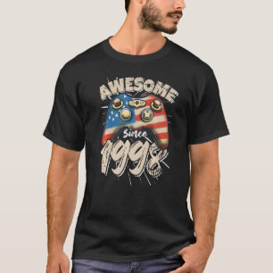 T-shirt Awesome Américain Gamer depuis 1998 Boys Girls USA