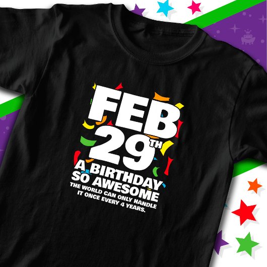 T-shirt Awesome Anniversaire 2024 Leap Day Leap Année 29 f