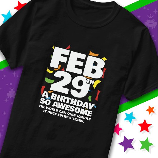 T-shirt Awesome Anniversaire 2024 Leap Day Leap Année 29 f
