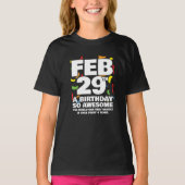 T-shirt Awesome Anniversaire 2024 Leap Day Leap Année 29 f (Devant)