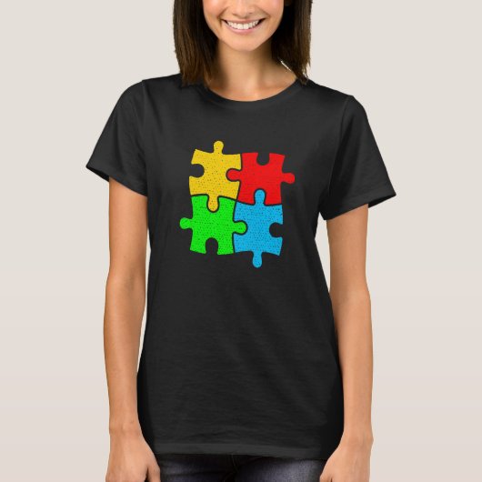 T-shirt Awesome Autisme Puzzle Sensibilisation sur l'autis (Devant)
