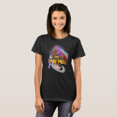 T-shirt Awesome Back To School Cat Bus Rainbow Outer Space (Devant entier)