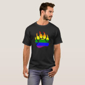 T-shirt Awesome Bear Claw Rainbow Flag Design (Devant entier)