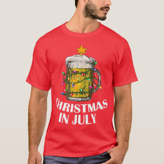 T-shirt Awesome Bière Noël Arbre lumière été pour Noël