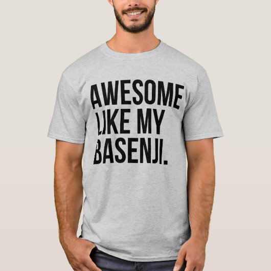 T-shirt Awesome Comme Mon Propriétaire De Chien Basenji Dr (Devant)