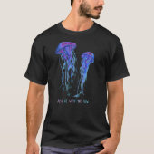 T-shirt Awesome Cute UnderWater Fish Sea Just Go With Flow (Devant)