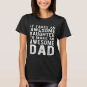 T-shirt Awesome Dad Awesome Daughter Father Day Dad Daddy  (Devant)