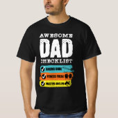 T-shirt Awesome Dad Checklist Funny Father’s Day (Devant)