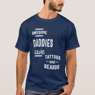 T-shirt Awesome Daddie ont des tatouages et des ours Mens
