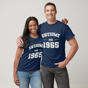T-shirt AWESOME depuis 1965 - Cadeau parfait pour la naiss