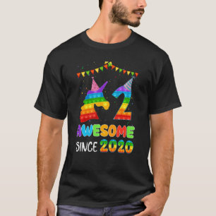 T-shirt Awesome depuis 2020 Pop It Fidget Unicorn 2nd Birt