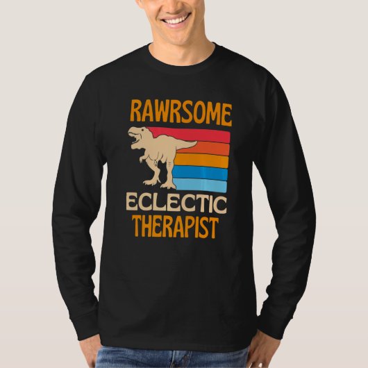 T-shirt Awesome Eclectic Therapist Dinosaur (Devant)