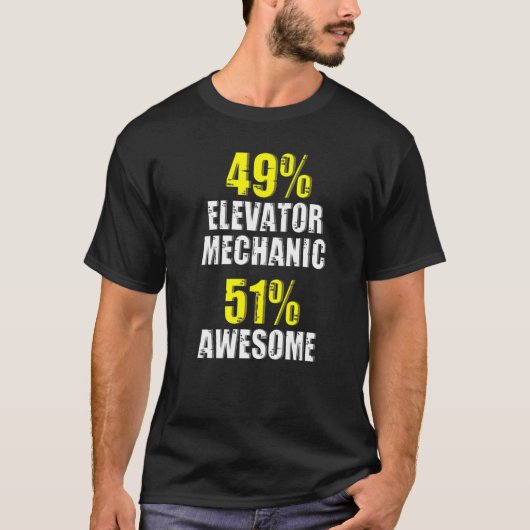 T-shirt Awesome Elevator Mechanic Technician Apparel Premi (Devant)