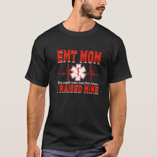 T-shirt Awesome EMT Mom Emergency Medical EMS Paramedics E (Devant)