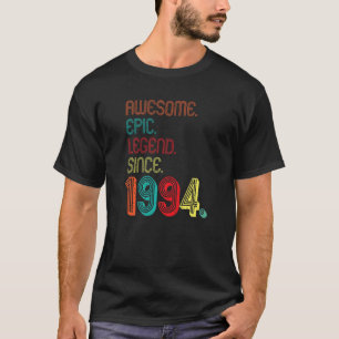 T-shirt Awesome Epic Legend Depuis 1994 28 Ans 28ème B