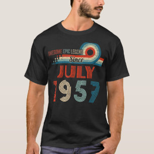 T-shirt Awesome Epic Legend depuis juillet 1957 65e annive