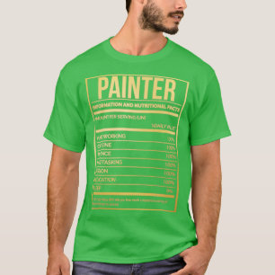 T-shirt Awesome Et Drôle Nutrition Étiquette Peinture P