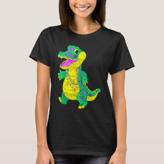 T-shirt Awesome Festival Madri Gras Alligator Beads Men Wo