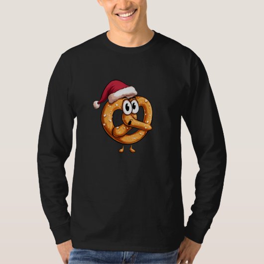 T-shirt Awesome Festive Pretzel with Santa Claus Hat Costu (Devant)