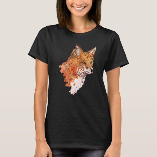 T-shirt Awesome Fox   Tree Fox Wildlife  Women Men (Devant)