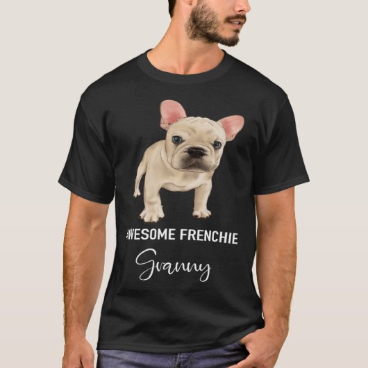 T-shirt Awesome Frenchie Granny   French Bulldog (Devant)