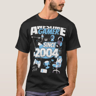 T-shirt Awesome Gamer depuis 2004 Boy Girl Gaming Setup