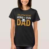 T-shirt Awesome Hero + Fun Dad (Devant)