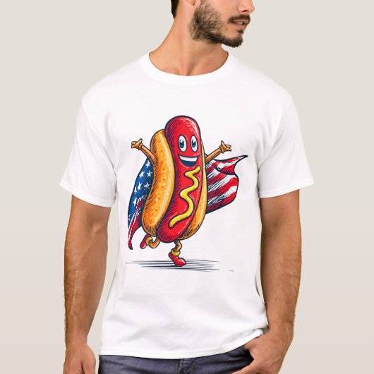 T-shirt Awesome Hotdog En Nous Couleurs (Devant)