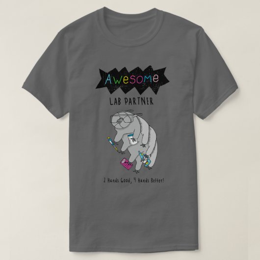 T-shirt Awesome Lab Partner Tardigrade (Design devant)