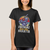 T-shirt Awesome Like My Daughter Funny Baseball Dad Father (Devant)