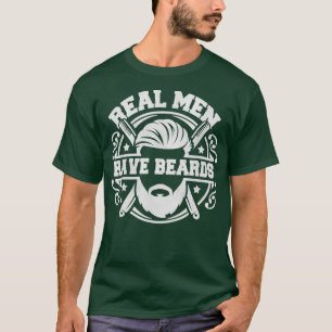 T-shirt Awesome Men Have Beards Vintage Barber Gift