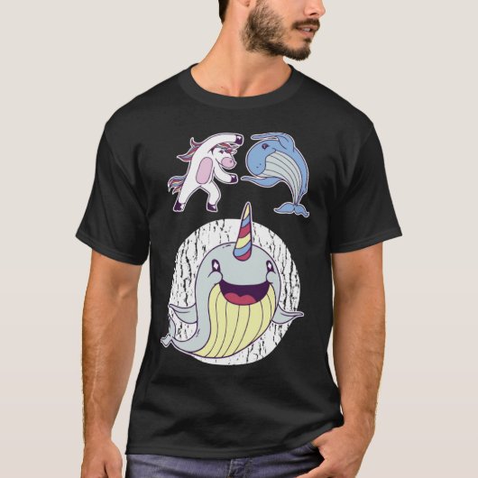 T-shirt Awesome Narwhal Unicorns Of The Sea (Devant)