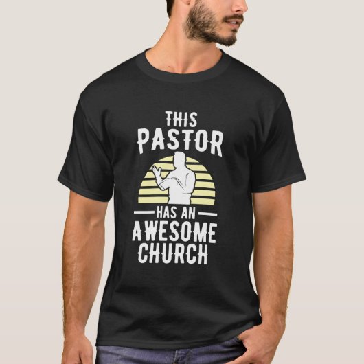 T-shirt Awesome Pasteur Eglise Appréciation (Devant)