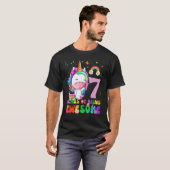 T-shirt Awesome Princesse Unicorn Anniversaire 7 Année Fil (Devant entier)
