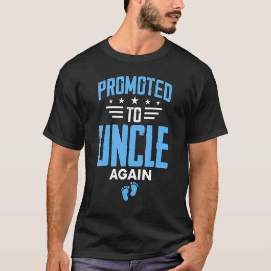 T-shirt Awesome Promoted To Uncle Again Pregnancy Announce (Devant)