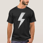 T-shirt Awesome Retro Distressed WHITE Lightning Bolt   (Devant)