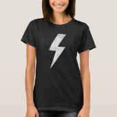 T-shirt Awesome Retro Front & Back BLACK & WHITE Lightning (Devant)