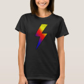 T-shirt Awesome Retro Front & Back COLD BLACK FIRE Lightni (Devant)