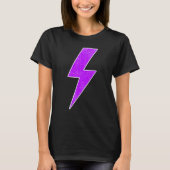 T-shirt Awesome Retro Front & Back PURPLE & WHITE Lightnin (Devant)