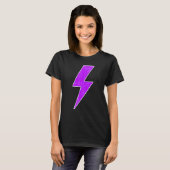 T-shirt Awesome Retro Front & Back PURPLE & WHITE Lightnin (Devant entier)
