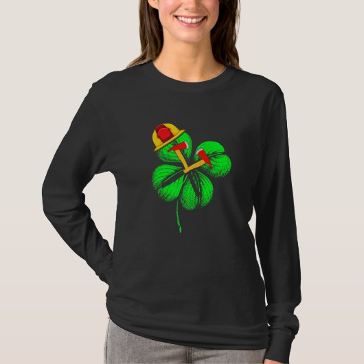 T-shirt Awesome Saint Patrick S Day Pompier Shamrock H (Devant)