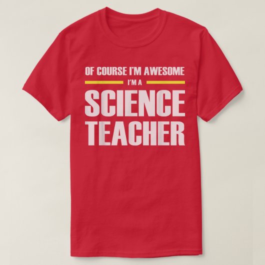 T-shirt Awesome Science Teacher 107 (Design devant)