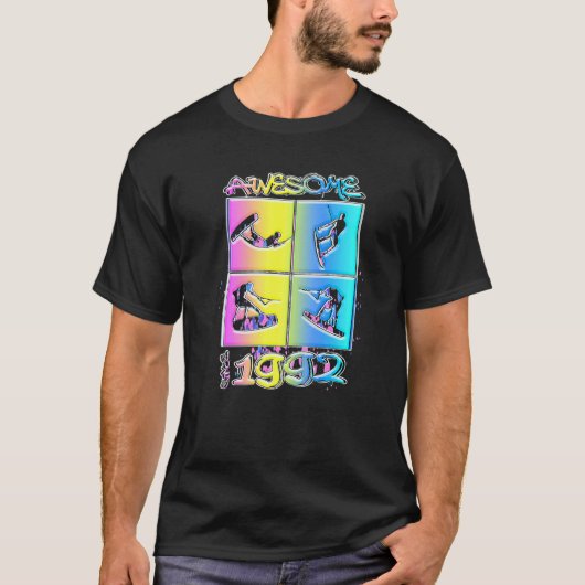T-shirt Awesome since 1992 Wakeboard lifestyle 1 (Devant)