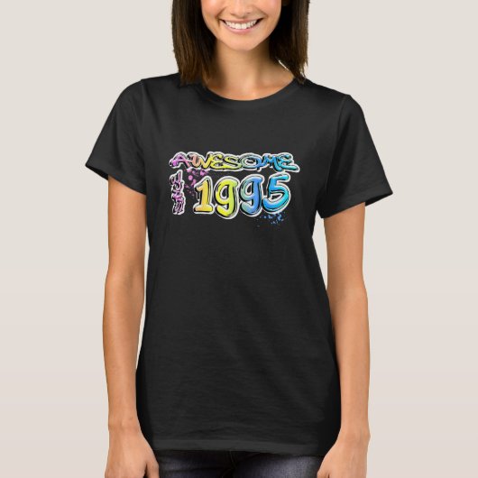 T-shirt Awesome since 1995 Graffiti Motif (Devant)